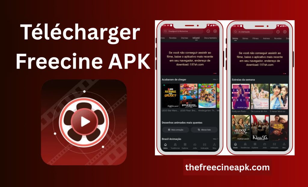 Freecine Fr APK 1 Freecine Fr APK - une image avec un logo d'application et des images internes dessus